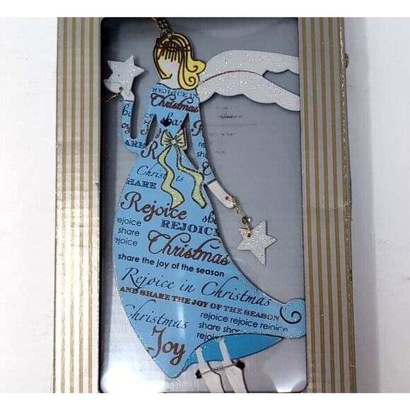 Rejoice In Christmas Angel Ornament Sunset Vista Designs Metal NEW NWT - Picture 2 of 7